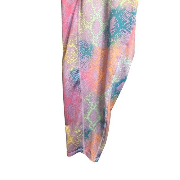 Multi Color Pro Player Yoga Stretch Workout Pants Diamond Scale Print Sz 3X - Picture 6 of 15